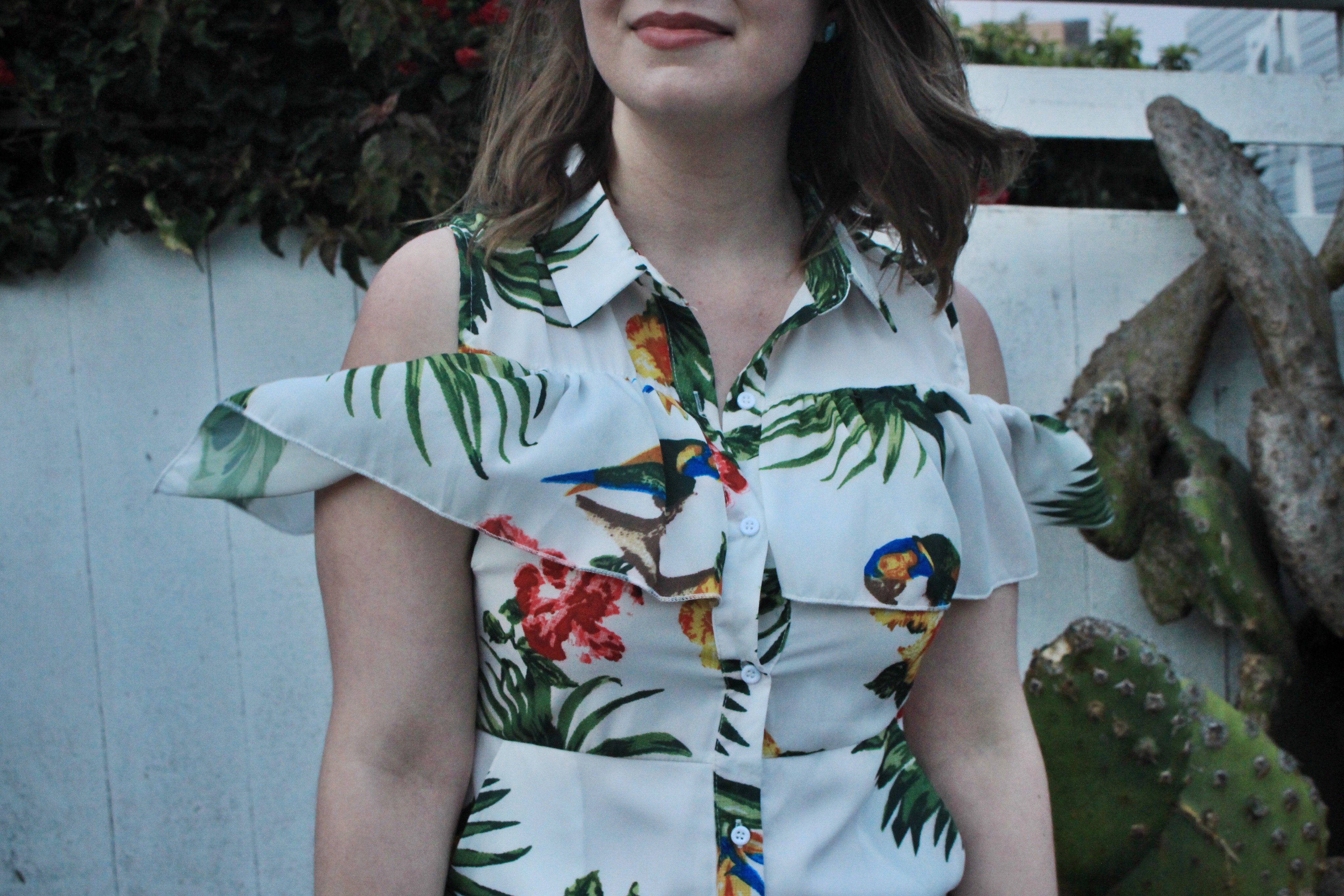 tropical print dress summer style