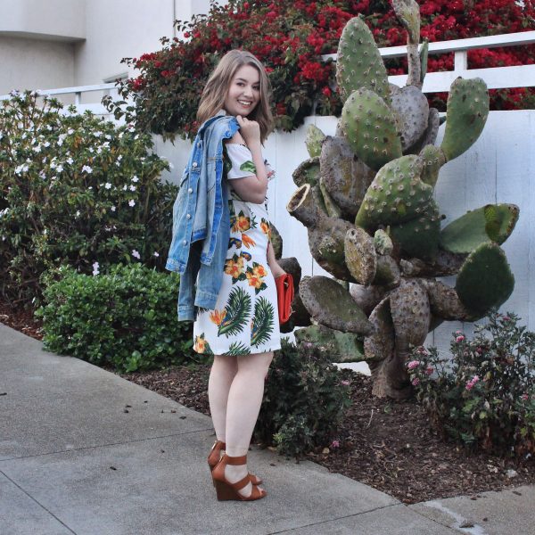 tropical print dress summer style