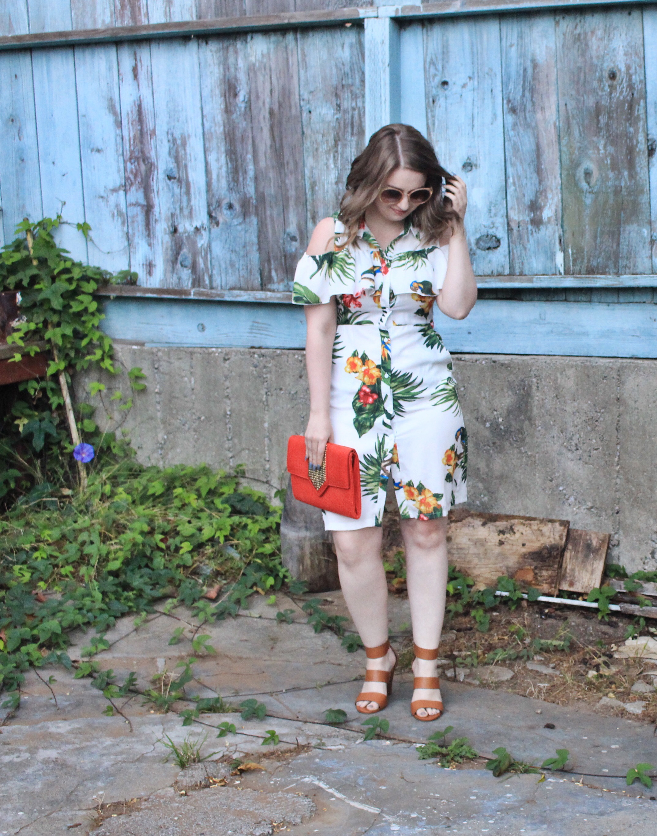 tropical print dress 