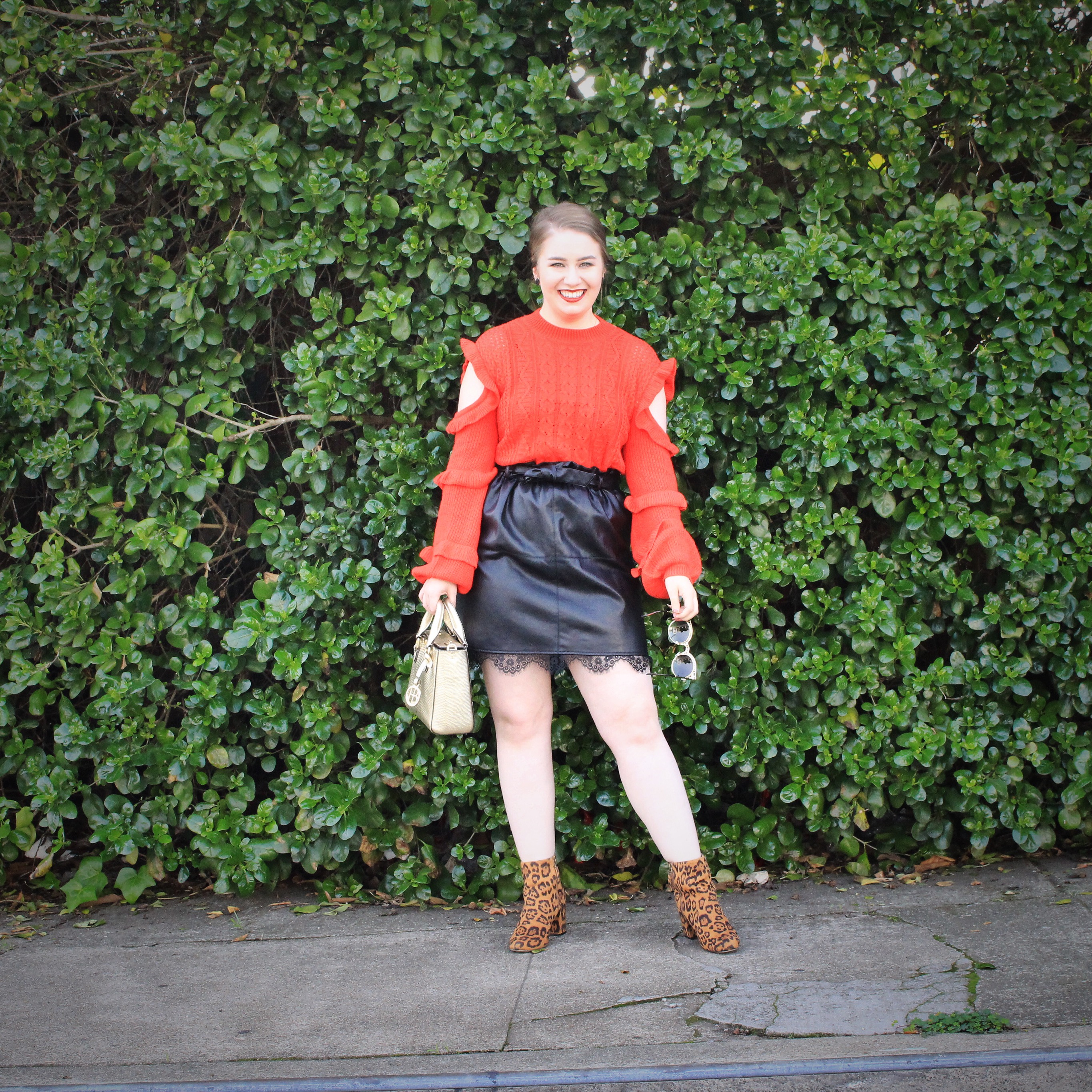 Cozy holiday party outfit 